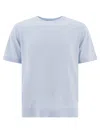 Vince Basic Round Neck Short Sleeve T-shirt In Blue