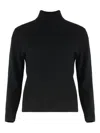 Vince Sweater With High Collar In Cashmere And Silk In Black
