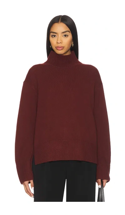 VINCE TURTLE NECK SIDE SLIT SWEATER