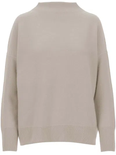 Vince Turtleneck Cashmere Sweater With Ribbed Cuffs In Neutral