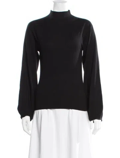 Pre-owned Vince Turtleneck Long Sleeve Top In Black