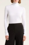 Vince Turtleneck Long Sleeve Top In White
