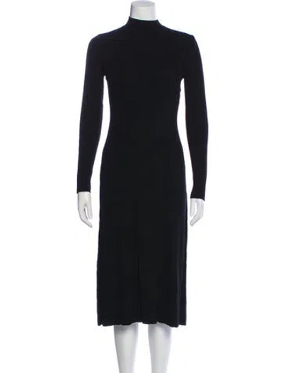 Pre-owned Vince Turtleneck Midi Length Dress In Black