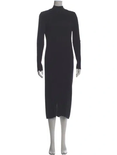 Pre-owned Vince Turtleneck Midi Length Dress In Gray