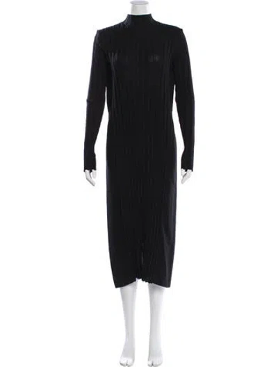 Pre-owned Vince Turtleneck Midi Length Dress W/ Tags In Black