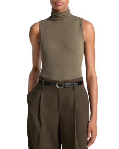 VINCE TURTLENECK SLEEVELESS TOP
