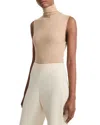 Vince Sleeveless Turtleneck Top In H Cashew