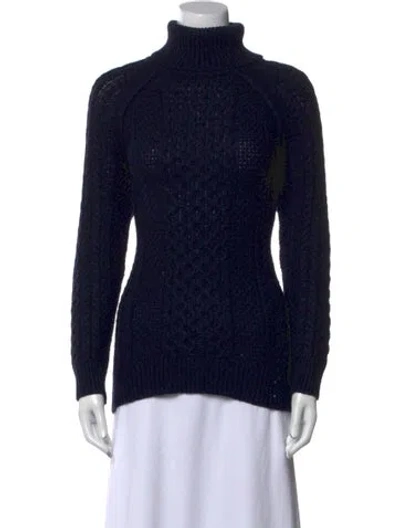 Pre-owned Vince Turtleneck Sweater In Blue