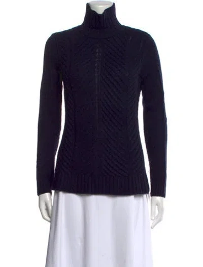 Pre-owned Vince Turtleneck Sweater In Blue