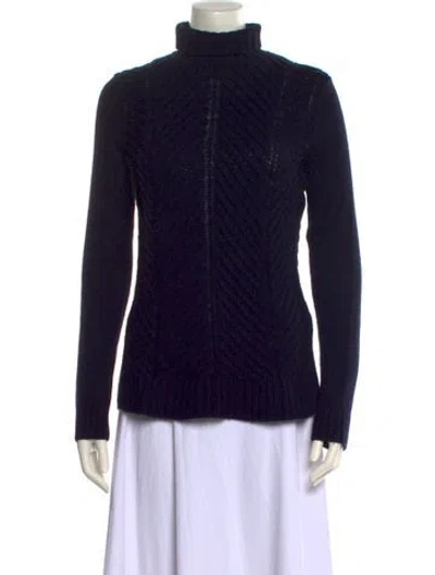Pre-owned Vince Turtleneck Sweater In Blue