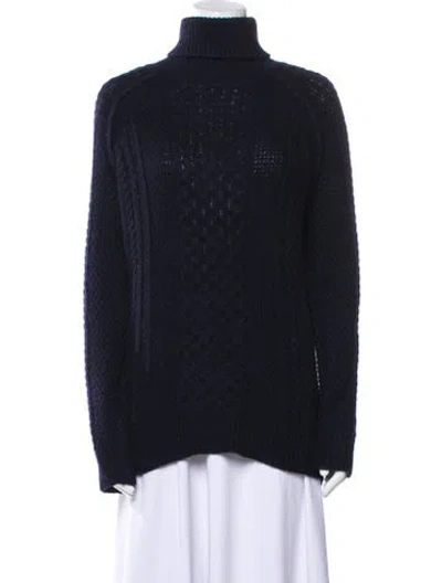 Pre-owned Vince Turtleneck Sweater In Blue