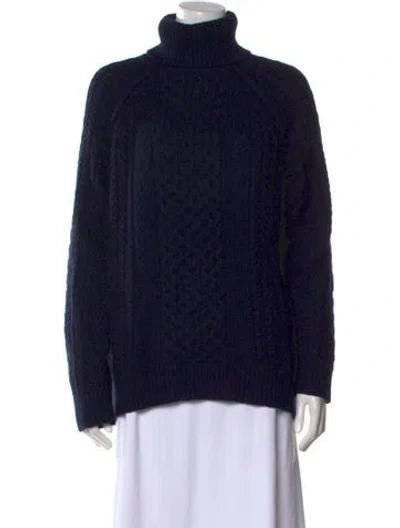 Pre-owned Vince Turtleneck Sweater In Blue