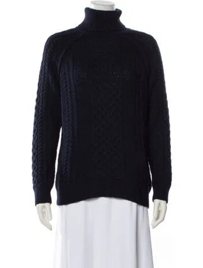 Pre-owned Vince Turtleneck Sweater In Blue