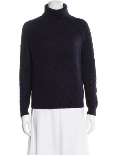 Pre-owned Vince Turtleneck Sweater In Blue