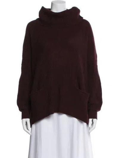 Pre-owned Vince Turtleneck Sweater In Burgundy