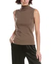 Vince Turtleneck Tank In Brown