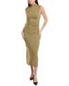 Vince Turtleneck Tank Dress In Green