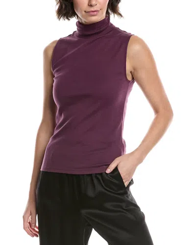 Vince Turtleneck Tank In Purple
