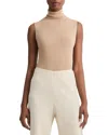 Vince Sleeveless Turtleneck Top In Brown