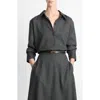 Vince Tweed Button-up Shirt In Gray