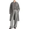Vince Marled Overcoat In Gray