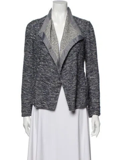 Pre-owned Vince Tweed Pattern Blazer In Blue