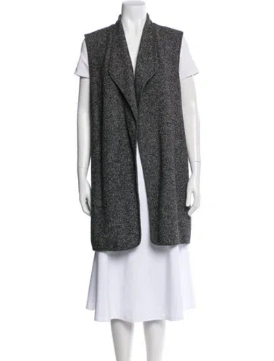 Pre-owned Vince Tweed Pattern Coat In Black