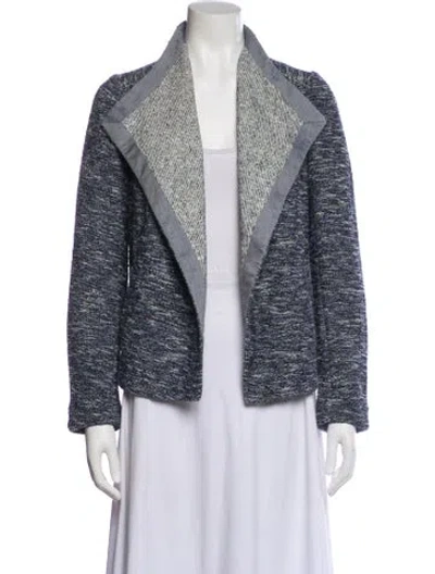 Pre-owned Vince Tweed Pattern Evening Jacket In Blue