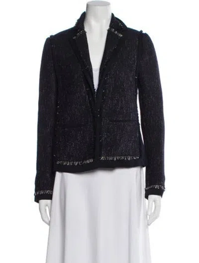 Pre-owned Vince Tweed Pattern Evening Jacket In Blue
