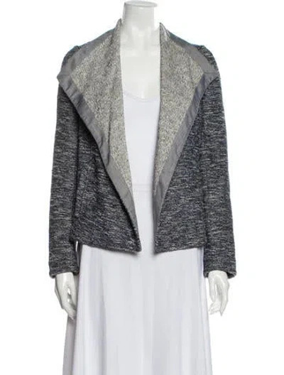 Pre-owned Vince Tweed Pattern Evening Jacket In Blue