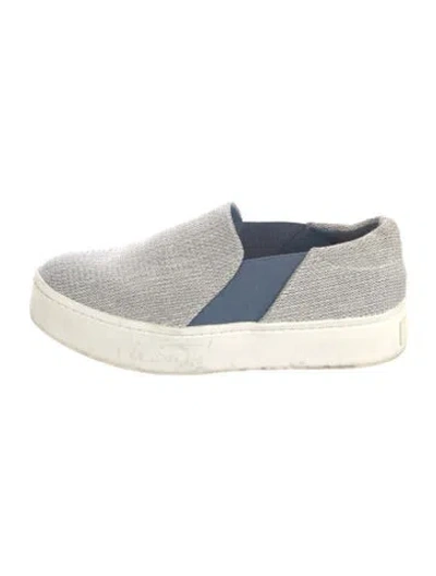 Pre-owned Vince Tweed Pattern Sneakers In Blue/white