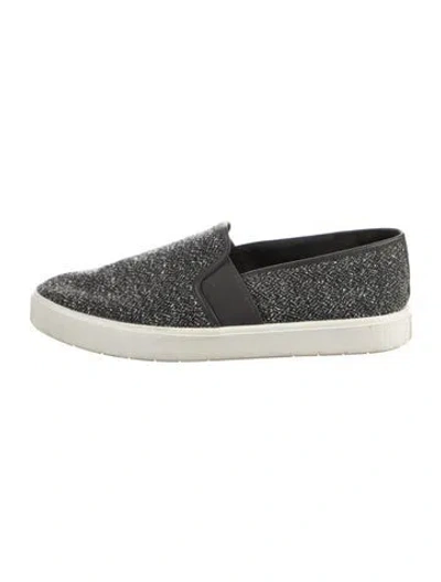 Pre-owned Vince Tweed Pattern Sneakers In Gray