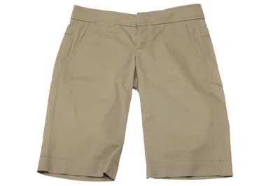 Vince Twill Bermuda Shorts In Beige Cotton In Brown