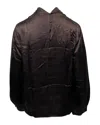 Vince Twist Neck Blouse In Brown Silk In Brown