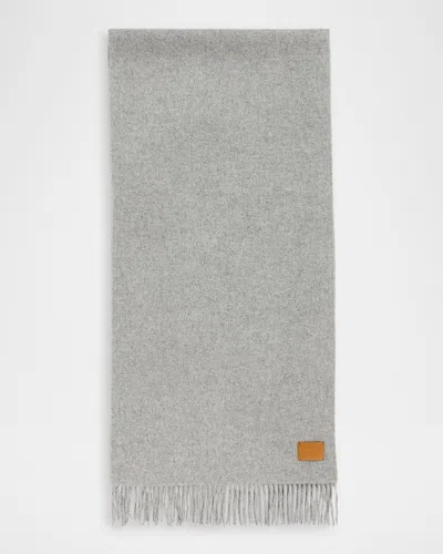 Vince Two-tone Double Faced Cashmere Scarf In Gray