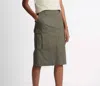 VINCE UTILITY CARGO SKIRT IN 302 NPI OLIVE