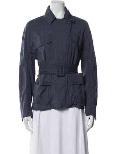 Pre-owned Vince Utility Jacket In Blue
