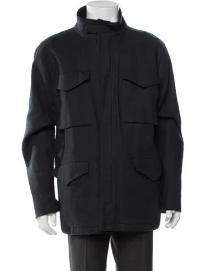 Pre-owned Vince Utility Jacket In Blue