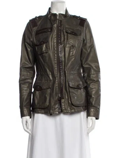 Pre-owned Vince Utility Jacket In Green