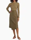 Vince Utility Panelled Wrap Asymmetric Skirt In Washed Vine In Green