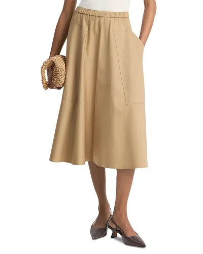 Vince Utility Pocket Full Skirt In Brown