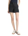 Vince Mid-rise Hemp Shorts In Dark Night