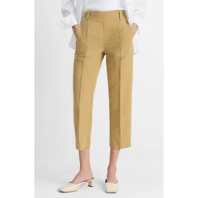 Vince Utility Tab Detail Crop Pants In Brown