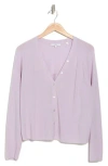 Vince Shell Button Cardigan In Violetta In Violetta