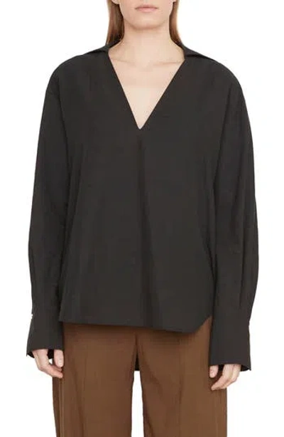 VINCE VINCE V-NECK POPOVER BLOUSE