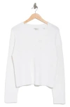 Vince V-neck Ribbed Sweater In Off White