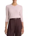 Vince V Neck Sweater In Pink