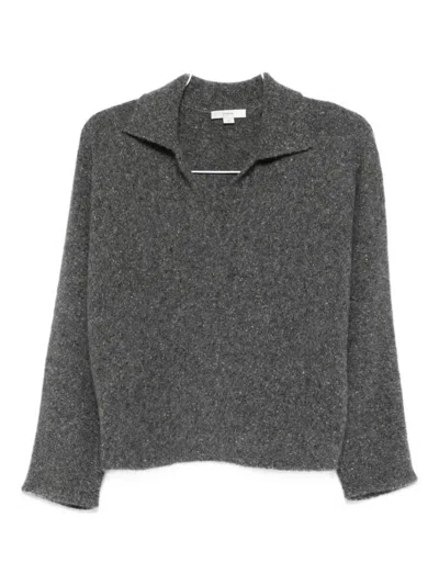 Vince V-neck Sweater In Gray