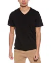 Vince Regular Fit Garment Dyed V-neck T-shirt In Black