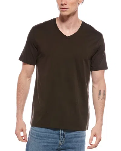 Vince V-neck T-shirt In Brown